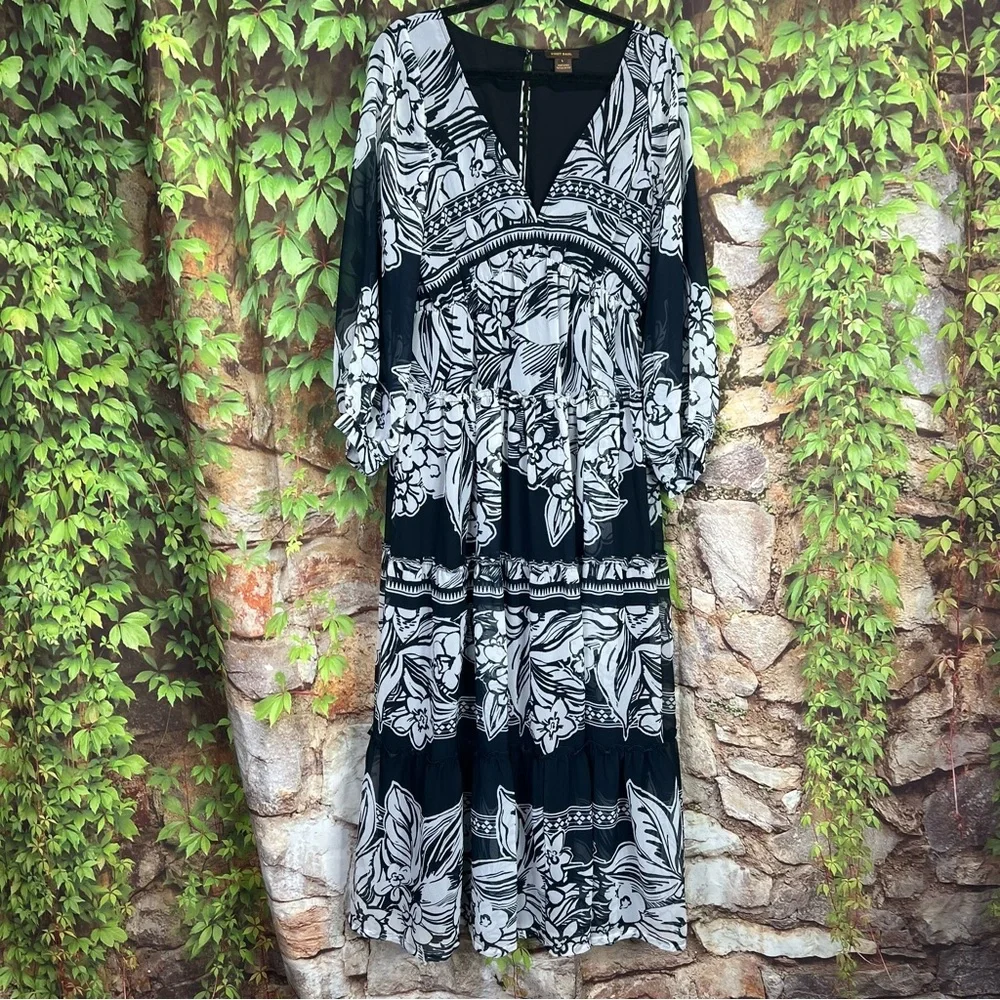 VINEET BAHL Boho Chiffon Dress, L_4